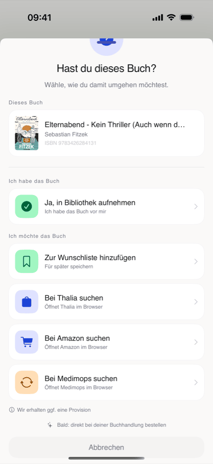 bksmrt Entscheidungs-Sheet „Hast du dieses Buch?